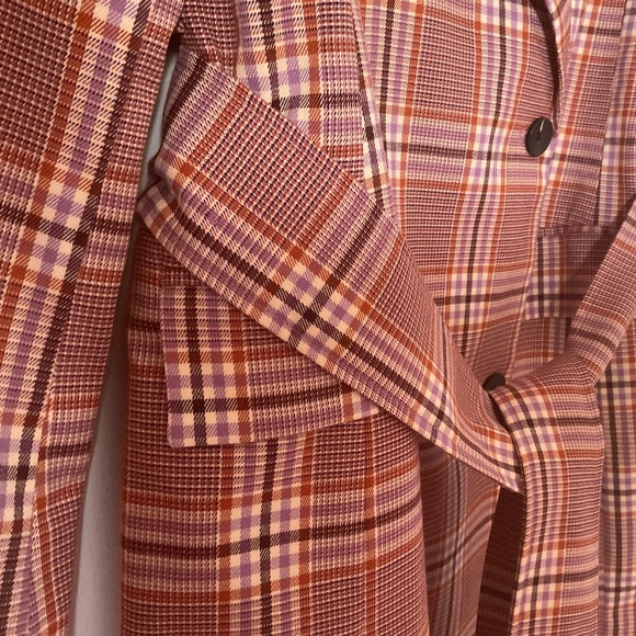 Avec Les Filles Plaid Trench Coat - NWT - Picture 14 of 16